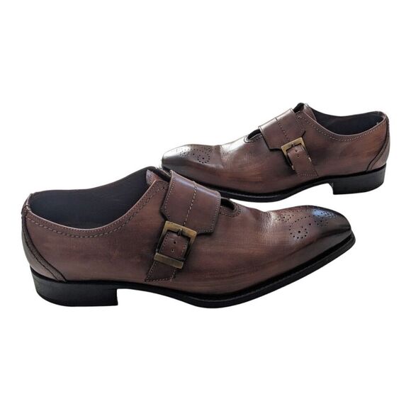 Emilio Franco Size 41 Monk Strap Dress‎ Shoes Brown Formal main image 7